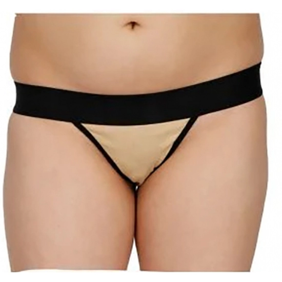 Generic Women's Pack Of 2 Cotton Spandex Tanga Briefs Panty (Nude)