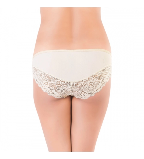Generic Women's Nylon Low Waist Nylon Nude Hipster Panty With Lace Wings (Nude)