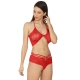 Generic Women's Lace Special Moment Designer Red Lingerie Set (Red)
