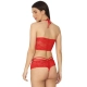 Generic Women's Lace Special Moment Designer Red Lingerie Set (Red)