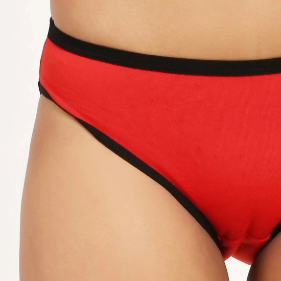 Generic Women's Pack Of 3 Cotton Bikini Panty (Red)