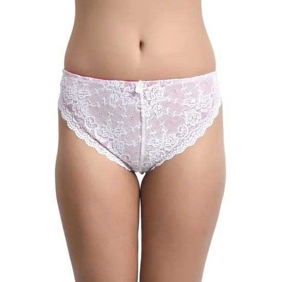 Generic Women's Nylon Low Waist Sheer See Through Bikini Lace Panty (White) Generic Women's Nylon Low Waist Sheer See Through Bikini Lace Panty (White)