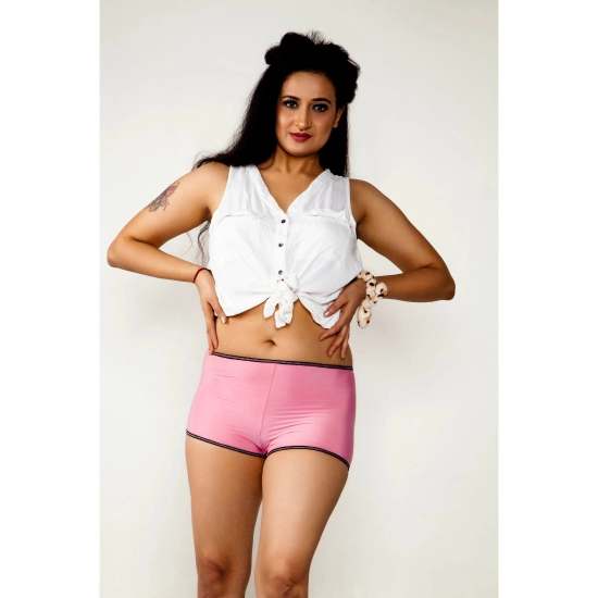Generic Women's Cotton Mid Waist Boyshorts Panty (Light Pink) Generic Women's Cotton Mid Waist Boyshorts Panty (Light Pink)