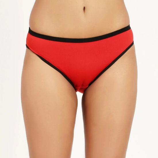 Generic Women's Pack Of 3 Cotton Bikini Panty (Red)