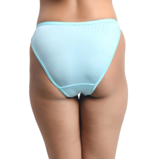 Generic Women's Nylon Sleek String Tanga Hipster Panty (Light Blue)
