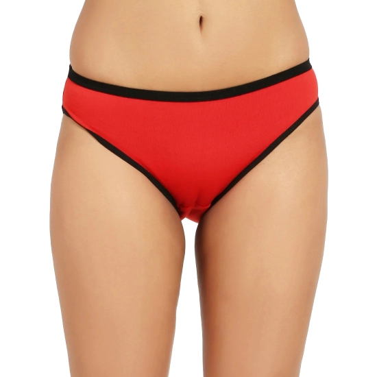 Generic Women's Pack Of 3 Cotton Bikini Panty (Red)