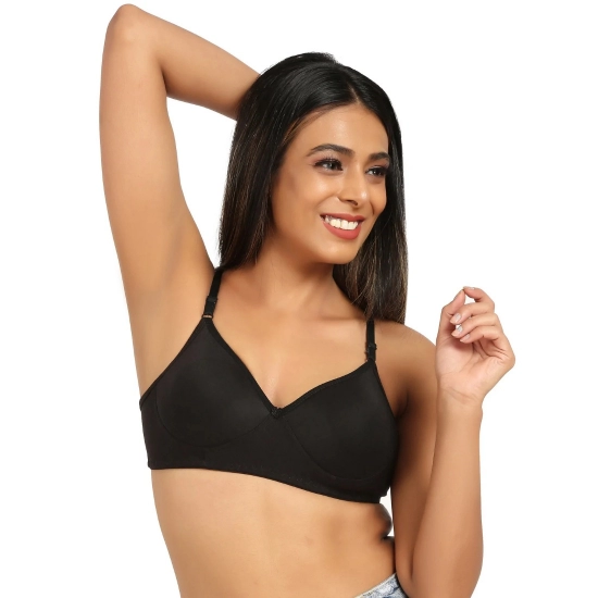 Generic Women's Cotton Blend Everyday T Shirt Lightly Padded Three Fourth Coverage Bra (Black) Generic Women's Cotton Blend Everyday T Shirt Lightly Padded Three Fourth Coverage Bra (Black)