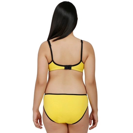 Generic Women's Cotton Blend Beautiful Lingerie Set (Yellow) Generic Women's Cotton Blend Beautiful Lingerie Set (Yellow)