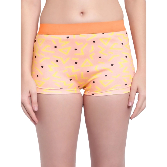 Generic Women's Cotton Printeded Boyshorts Panty (Light Orange) Generic Women's Cotton Printeded Boyshorts Panty (Light Orange)