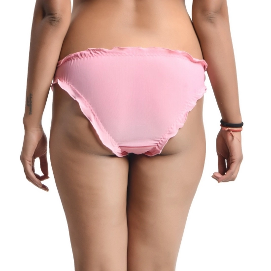 Generic Women's Nylon Sheer Transparent Bikini Panty (Baby Light Pink)