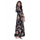 Generic Women's Rayon Printed Maxi Dress (Navy Blue, Rayon) Generic Women's Rayon Printed Maxi Dress (Navy Blue, Rayon)