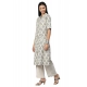 Generic Women's Khadi Printed Regular Kurti (Off White, Cream, Khadi)
