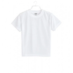Generic Boys Cotton Plain Half Sleeve TShirt (White)