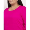 Generic Women's Crepe Solid Knee Length Fit and Flare Dress (Pink)