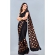 Generic Women's Lycra Blend Saree with Blouse (Coffee, 5-6 Mtrs)
