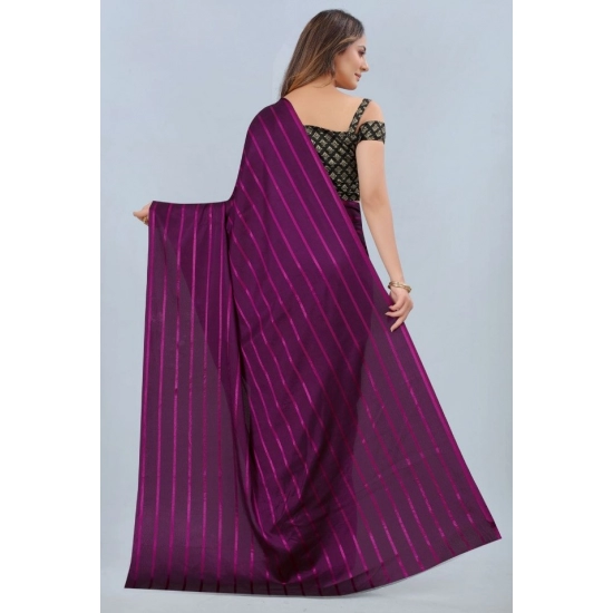 Generic Women's Satin Silk Saree with Blouse (Purple, 5-6 Mtrs) Generic Women's Satin Silk Saree with Blouse (Purple, 5-6 Mtrs)
