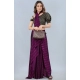 Generic Women's Satin Silk Saree with Blouse (Purple, 5-6 Mtrs)