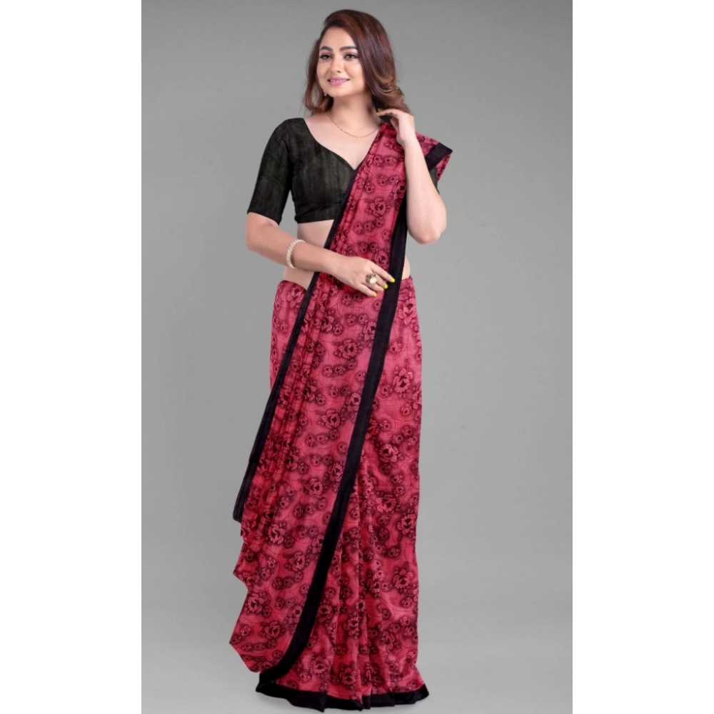 Generic Women's Super Line Saree with Blouse (Gajari, 5-6 Mtrs)
