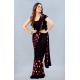 Generic Women's Lycra Blend Saree with Blouse (Wine, 5-6 Mtrs)