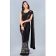 Generic Women's Lycra Blend Saree with Blouse (Grey, 5-6 Mtrs)