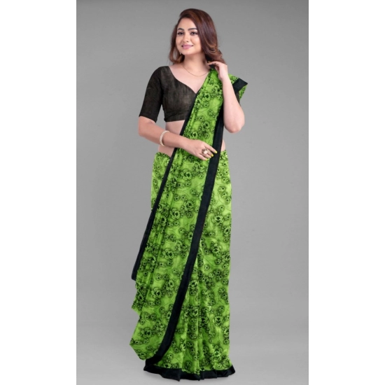 Generic Women's Super Line Saree with Blouse (Green, 5-6 Mtrs)