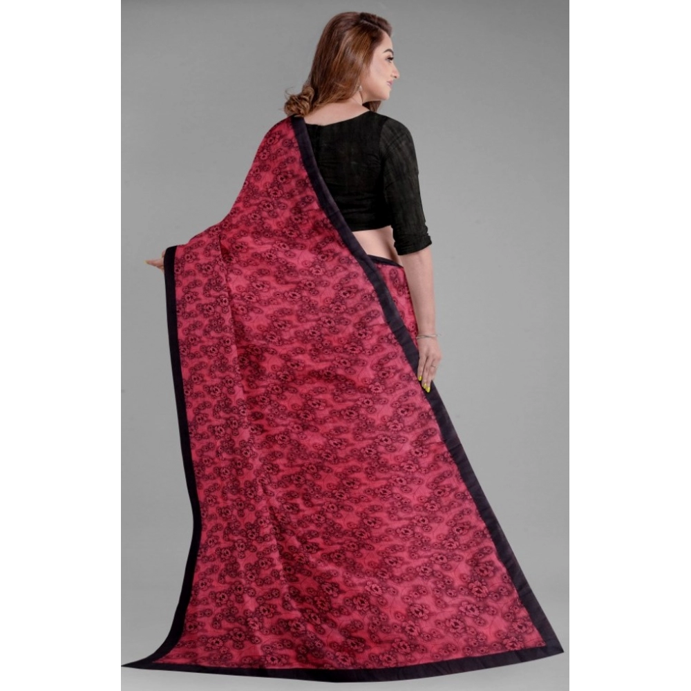 Generic Women's Super Line Saree with Blouse (Gajari, 5-6 Mtrs)