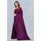 Generic Women's Satin Silk Saree with Blouse (Purple, 5-6 Mtrs)