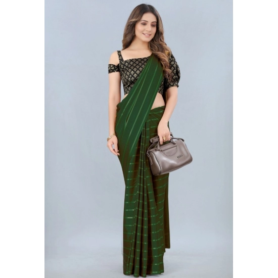 Generic Women's Satin Silk Saree with Blouse (Green, 5-6 Mtrs) Generic Women's Satin Silk Saree with Blouse (Green, 5-6 Mtrs)