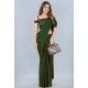 Generic Women's Satin Silk Saree with Blouse (Green, 5-6 Mtrs)