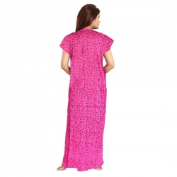 Generic Women's Cotton Printed Maxi Nighty (Pink) Generic Women's Cotton Printed Maxi Nighty (Pink)