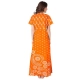 Generic Women's Cotton Printed Maxi Nighty (Orange) Generic Women's Cotton Printed Maxi Nighty (Orange)