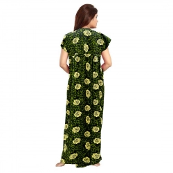 Generic Women's Cotton Printed Maxi Nighty (Green) Generic Women's Cotton Printed Maxi Nighty (Green)