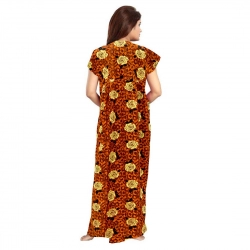 Generic Women's Cotton Printed Maxi Nighty (Mustard) Generic Women's Cotton Printed Maxi Nighty (Mustard)