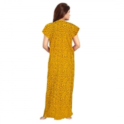 Generic Women's Cotton Printed Maxi Nighty (Yellow) Generic Women's Cotton Printed Maxi Nighty (Yellow)