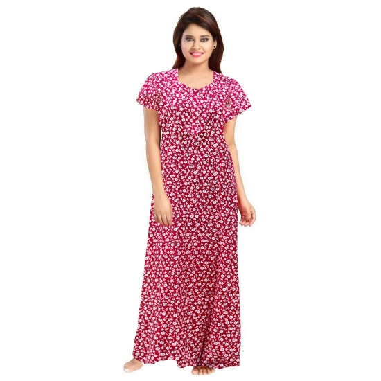 Generic Women's Cotton Printed Maxi Nighty (Pink) Generic Women's Cotton Printed Maxi Nighty (Pink)