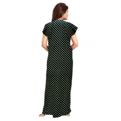 Generic Women's Cotton Printed Maxi Nighty (Green) Generic Women's Cotton Printed Maxi Nighty (Green)