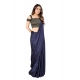 Generic Women's Satin Silk Saree with Blouse (Blue, 5-6 Mtrs)