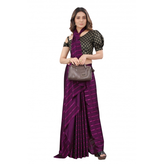 Generic Women's Satin Silk Saree with Blouse (Purple, 5-6 Mtrs) Generic Women's Satin Silk Saree with Blouse (Purple, 5-6 Mtrs)