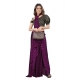 Generic Women's Satin Silk Saree with Blouse (Purple, 5-6 Mtrs)