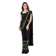 Generic Women's Lycra Blend Saree with Blouse (Green, 5-6 Mtrs)