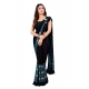 Generic Women's Lycra Blend Saree with Blouse (Rama, 5-6 Mtrs)