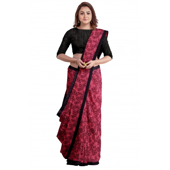 Generic Women's Super Line Saree with Blouse (Gajari, 5-6 Mtrs)