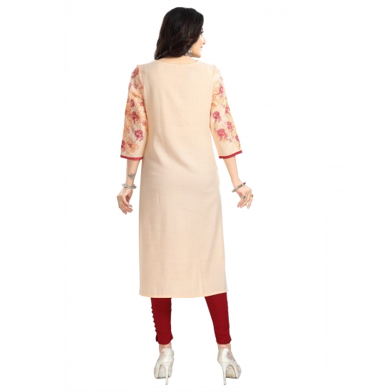 Generic Women's 3/4th Sleeve Viscose Blend Tunic Long Kurti (Pink) Generic Women's 3/4th Sleeve Viscose Blend Tunic Long Kurti (Pink)