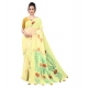 Generic Women's Georgette Floral Hand Printed Sarees (Yellow, 5-6 Mtrs) Generic Women's Georgette Floral Hand Printed Sarees (Yellow, 5-6 Mtrs)