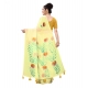 Generic Women's Georgette Floral Hand Printed Sarees (Yellow, 5-6 Mtrs) Generic Women's Georgette Floral Hand Printed Sarees (Yellow, 5-6 Mtrs)