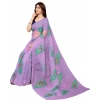 Generic Women's Organza Floral Pattern Sarees (Lavendor, 5-6 Mtrs) Generic Women's Organza Floral Pattern Sarees (Lavendor, 5-6 Mtrs)