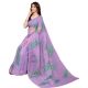 Generic Women's Organza Floral Pattern Sarees (Lavendor, 5-6 Mtrs) Generic Women's Organza Floral Pattern Sarees (Lavendor, 5-6 Mtrs)
