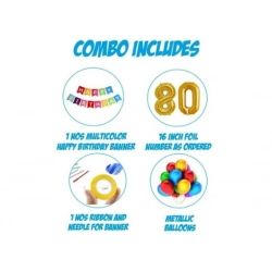 Generic 7Th Happy Birthday Decoration Combo With Multi Color Banner (Multicolor)