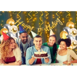 Generic Happy Birthday Decoration Kit Combo With Fairy Led Light (Multicolor)