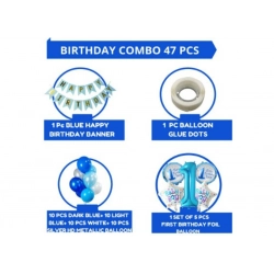 Generic 1St Birthday Baby Boytheme Decorations Kit Combo (Blue)